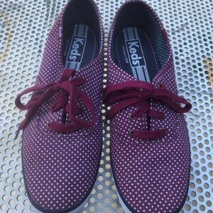 Keds Red and White Polka Dot Sneakers